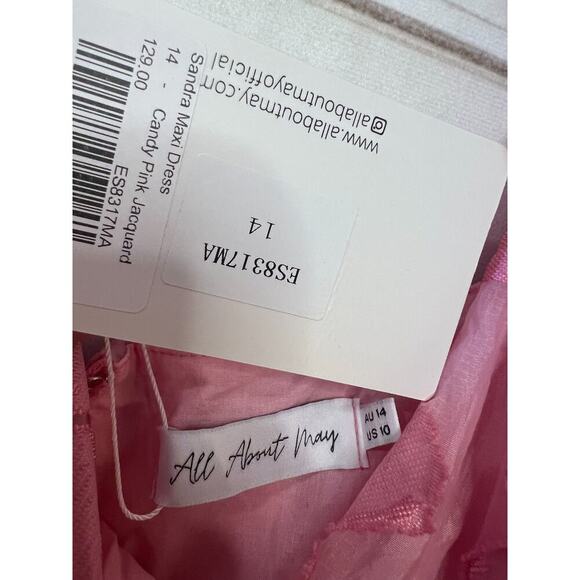 All About Mary Pink Maxi Dress NWT Size 10 Fun Flirty MSRP $129 - Picture 3 of 6